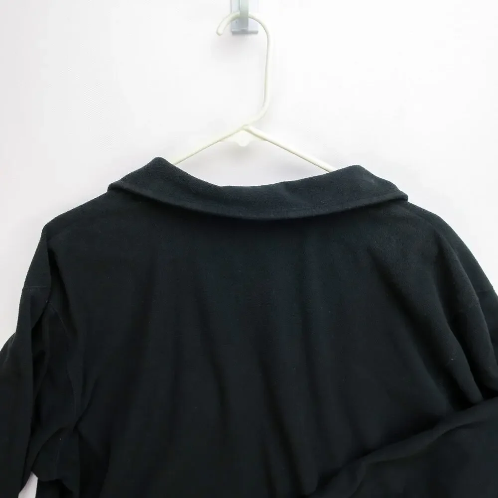 Mens XL Black Quarter Zip Fleece Pullover Lightweight | The North Face TKA 100